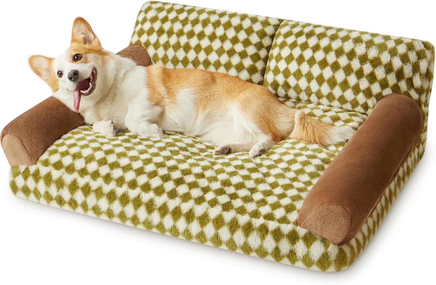 Checkered Washable Pet Sofa Bed