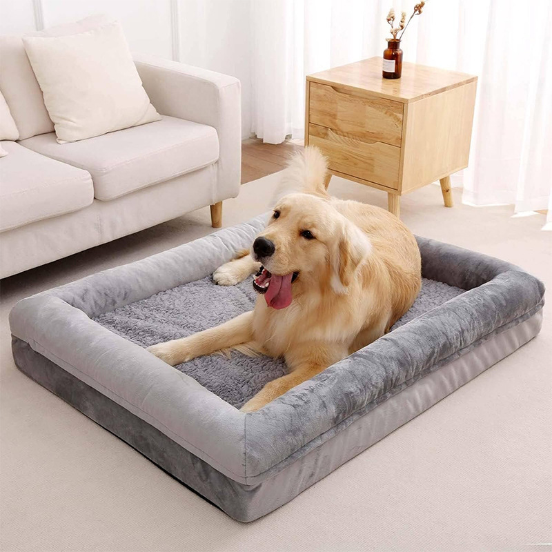 Thick Cushioned Large Dog Bed
