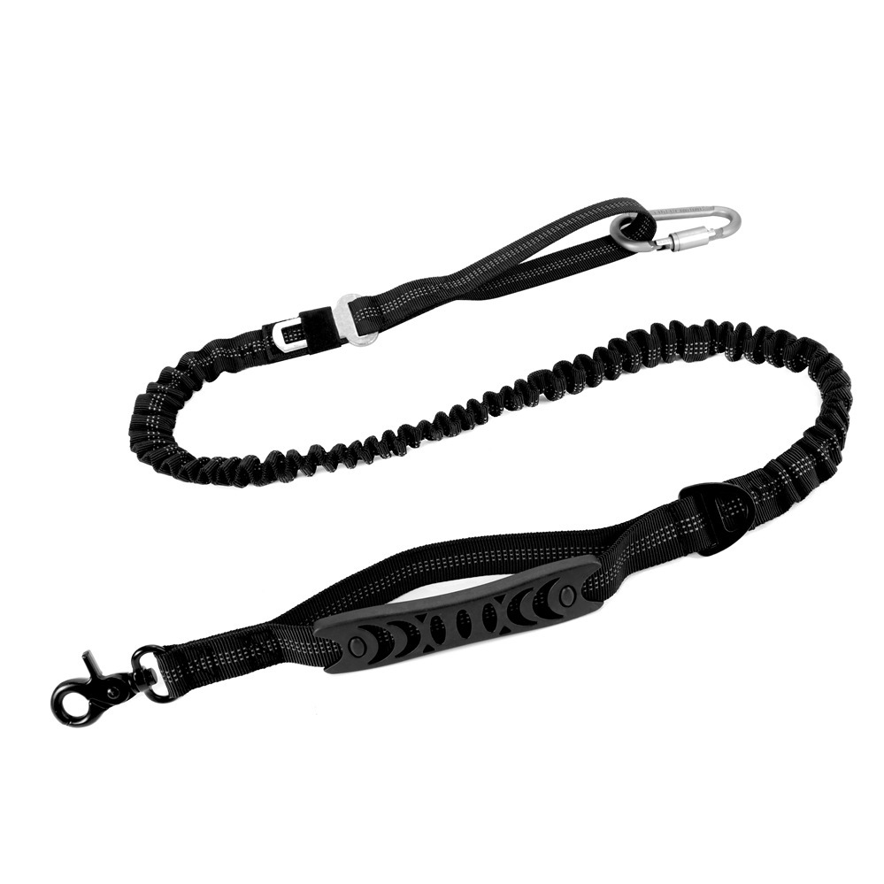 Adjustable Bungee Dog Leash with Seatbelt Clip