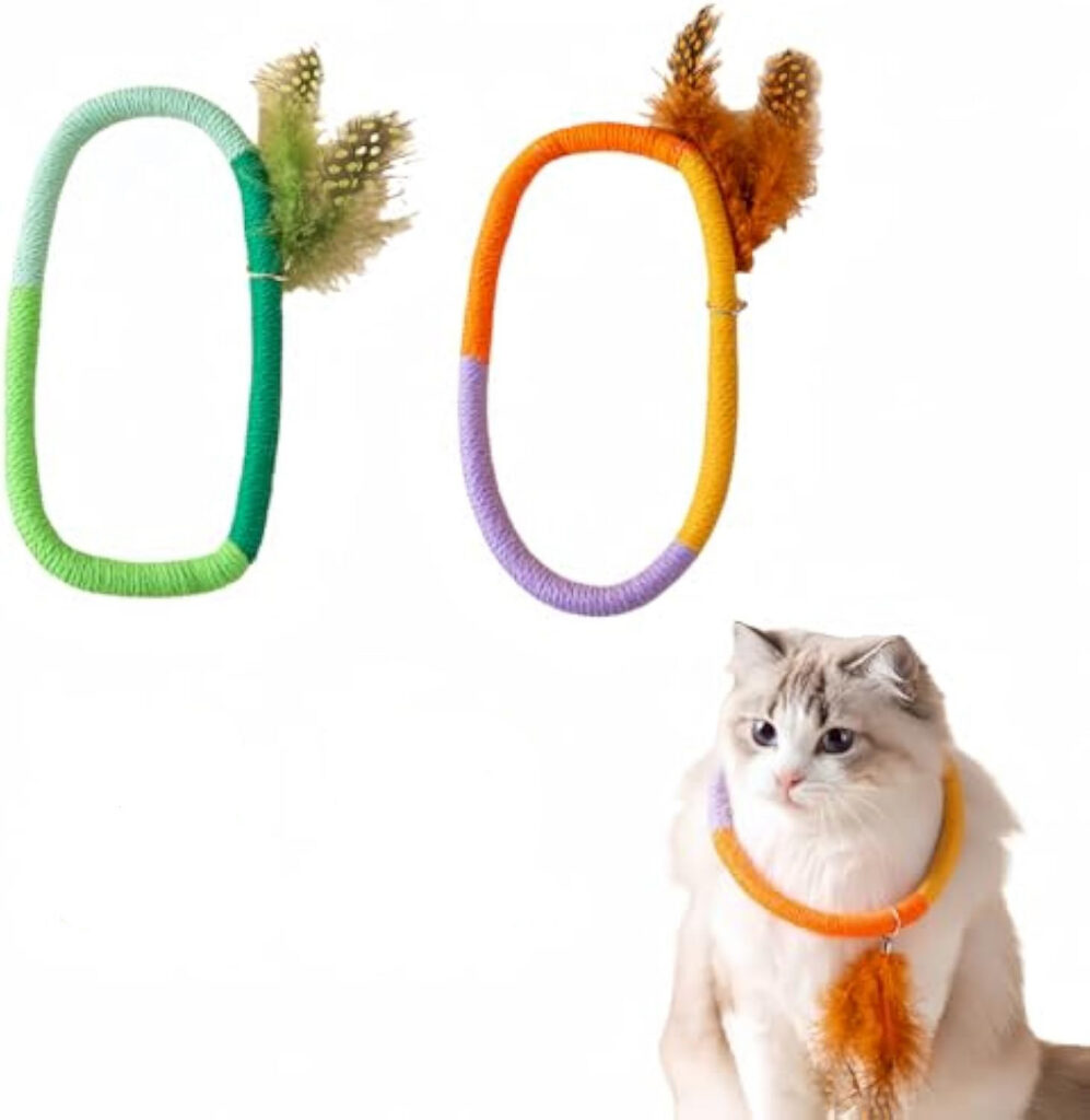 Cotton Rope Catnip Feather Chew Toy