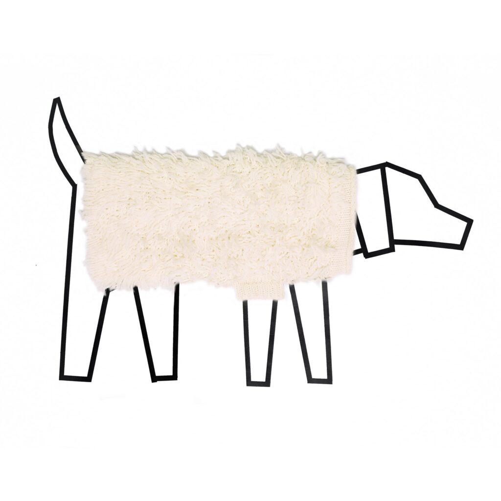 Ivory Textured Knit Sweater for Dogs