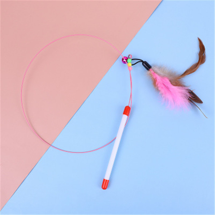 Teasing Cat Stick Toys Feather Bells Wire Toys