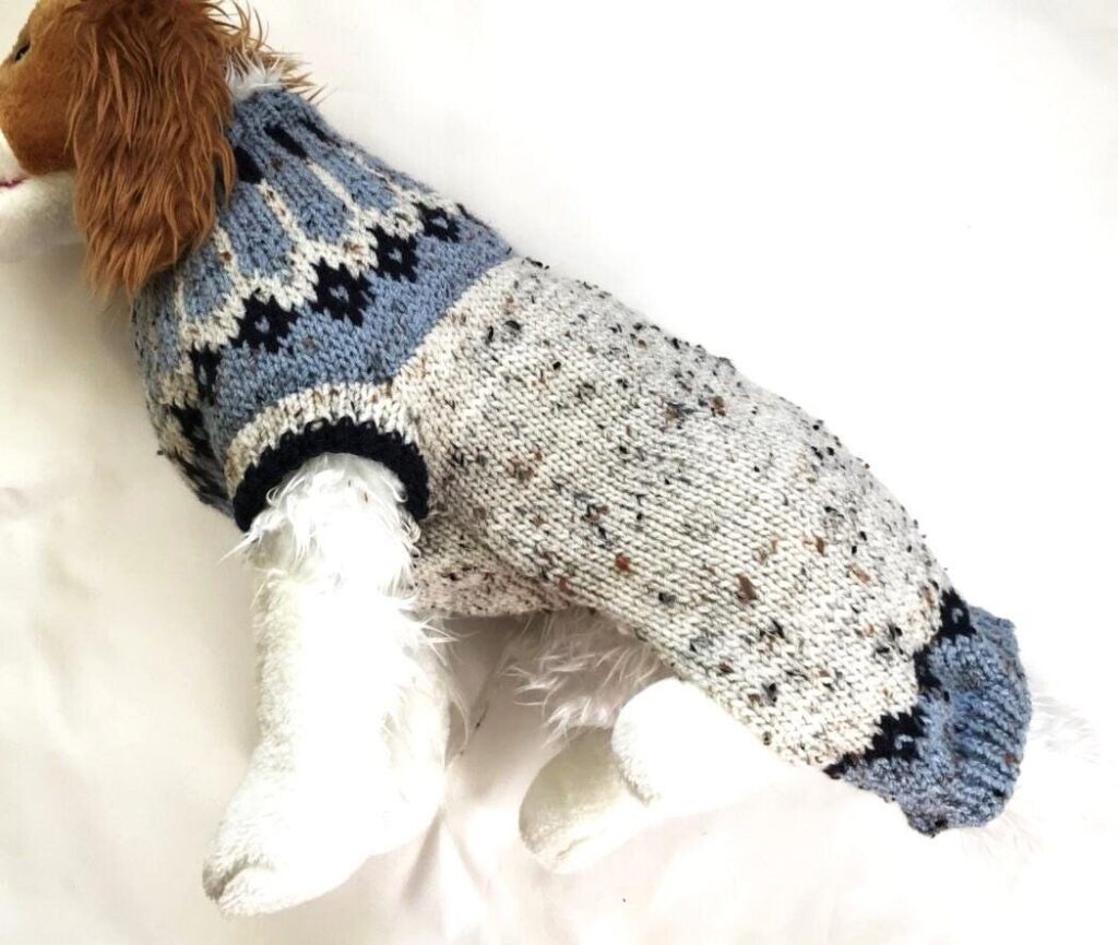 Nordic-Style Tweed Dog Sweater
