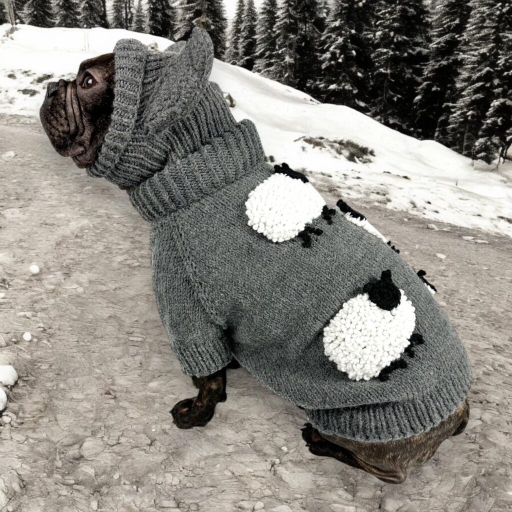 Knitted Dog Sweater With Multiple Pattern Options